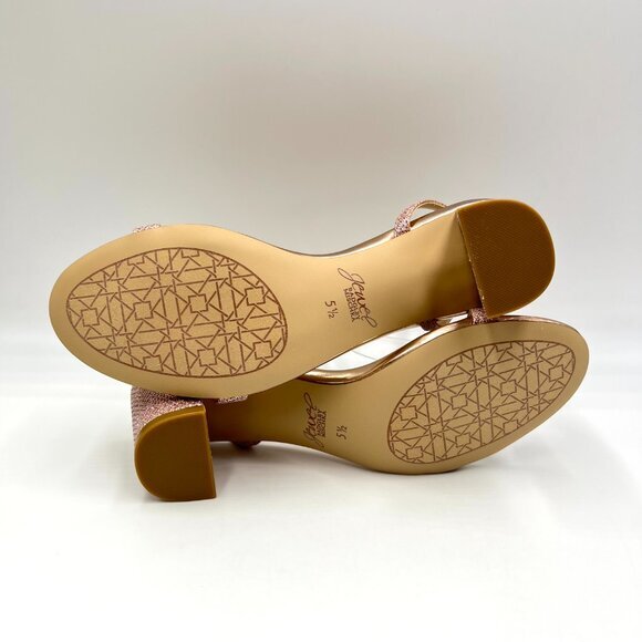 Jewel Badgley Mischka Womens Size 5.5 Pink Sparkly Dress Sandals Heels Shoes‎ - Picture 10 of 13